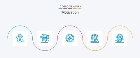 Motivation Blue 5 Icon Pack inklusive Wahrzeichen. England. Kompass. die Architektur. Anschauen vektor