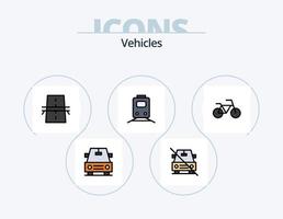 Fahrzeuge Linie gefüllt Icon Pack 5 Icon Design. Minus. löschen. Transport. Wagen. Kleinbus vektor