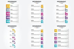 flaches Designset der Vektorillustrations-Infografiken für Werbebroschürenflieger und -zeitschrift vektor