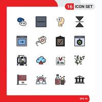 16 kreativ ikoner modern tecken och symboler av pil spegel konto flip profil redigerbar kreativ vektor design element