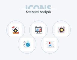 Statistische Analyse flach Icon Pack 5 Icon Design. Analyse. Datenmanagement. graphische Analyse. Datenanalyse. Ausrüstung vektor