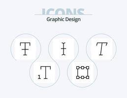 design linje ikon packa 5 ikon design. . . rektangel. vertikal. font vektor