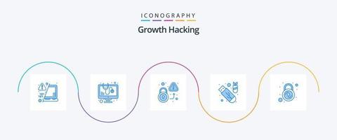dataintrång blå 5 ikon packa Inklusive stängd. bomba. låsa. ge sig på. virus vektor