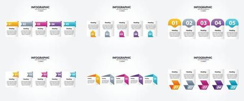 flaches Designset der Vektorillustrations-Infografiken für Werbebroschürenflieger und -zeitschrift vektor