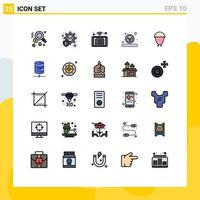 uppsättning av 25 modern ui ikoner symboler tecken för server mat wiFi ägg fågel redigerbar vektor design element