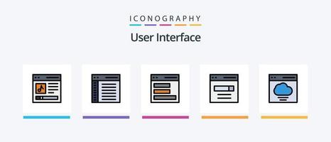 användare gränssnitt linje fylld 5 ikon packa Inklusive gränssnitt. kommunikation. meddelande. gränssnitt. kreativ ikoner design vektor