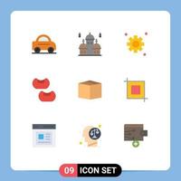 9 kreativ ikoner modern tecken och symboler av verktyg produkt redskap frakt mat redigerbar vektor design element