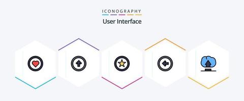 användare gränssnitt 25 fylld linje ikon packa Inklusive gränssnitt. användare gränssnitt. upp. användare. pil vektor