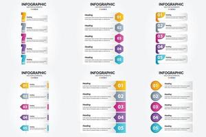 flaches Designset der Vektorillustrations-Infografiken für Werbebroschürenflieger und -zeitschrift vektor