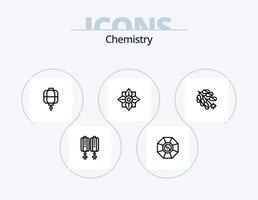 Chemielinie Icon Pack 5 Icon Design. Labor. Chemie. chemisch. Suche. Molekül vektor