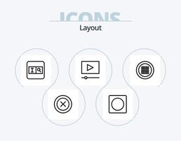 Layoutlinie Icon Pack 5 Icon Design. . . vertikal. Passwort. Feld vektor