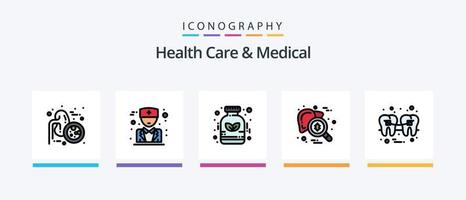 Gesundheitswesen und medizinische Linie gefüllt 5 Icon Pack einschließlich männlich. Medizin. Füllung. Homöopathie. Alternative. kreatives Symboldesign vektor