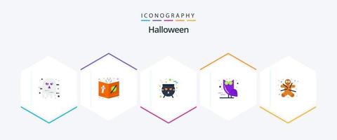 Halloween 25 Flat Icon Pack inklusive Grusel. Halloween. Halloween. Vogel. Halloween vektor