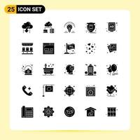 25 kreative Symbole moderne Zeichen und Symbole von bearbeitbaren Vektordesign-Elementen für Billboard-Pakete vektor