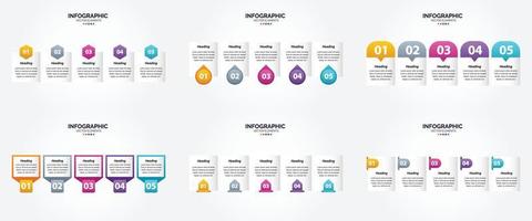 flaches Designset der Vektorillustrations-Infografiken für Werbebroschürenflieger und -zeitschrift vektor