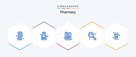 apotek 25 blå ikon packa Inklusive apotek. kalcium. sjukvård. Sök. läkare vektor