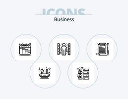 Business-Line-Icon-Pack 5 Icon-Design. . Fluss. Gelegenheit. Unternehmen. Partnerschaft vektor