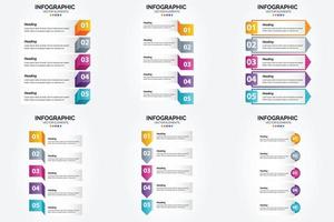 flaches Designset der Vektorillustrations-Infografiken für Werbebroschürenflieger und -zeitschrift vektor