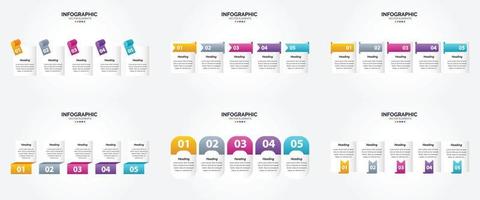 flaches Designset der Vektorillustrations-Infografiken für Werbebroschürenflieger und -zeitschrift vektor