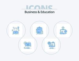 Business und Bildung blau Icon Pack 5 Icon Design. Taschenrechner. Buchhaltung. bearbeiten. Verkäufer. Benutzerbild vektor