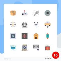 Stock Vector Icon Pack mit 16 Linienzeichen und Symbolen für Technologie-Ambient-Grabsymbole alte editierbare Packung kreativer Vektordesign-Elemente