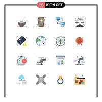 uppsättning av 16 modern ui ikoner symboler tecken för hink libra halloween skrin kemi datoranvändning redigerbar packa av kreativ vektor design element