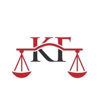 Buchstabe kf Anwaltskanzlei Logo-Design für Anwalt, Justiz, Anwalt, Recht, Anwaltsdienst, Anwaltskanzlei, Waage, Anwaltskanzlei, Anwaltsunternehmen vektor