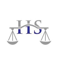 Buchstabe hs Anwaltskanzlei Logo-Design für Anwalt, Justiz, Anwalt, Recht, Anwaltsdienst, Anwaltskanzlei, Waage, Anwaltskanzlei, Anwaltsunternehmen vektor