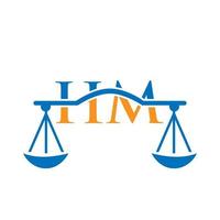 brev hm lag fast logotyp design för advokat, rättvisa, lag advokat, Rättslig, advokat service, lag kontor, skala, lag fast, advokat företags- företag vektor