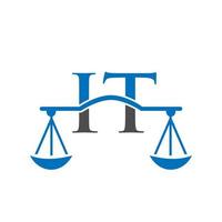 letter it Anwaltskanzlei-Logo-Design für Anwalt, Justiz, Rechtsanwalt, Rechtsanwälte, Anwaltsservice, Anwaltskanzlei, Waage, Anwaltskanzlei, Anwaltsunternehmen vektor