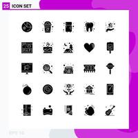 25 kreative Symbole moderne Zeichen und Symbole von php Shopping Kitchen Cart Zahn editierbare Vektordesign-Elemente vektor