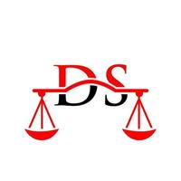 Letter ds Anwaltskanzlei-Logo-Design für Anwalt, Justiz, Anwalt, Recht, Anwaltsservice, Anwaltskanzlei, Waage, Anwaltskanzlei, Anwaltsunternehmen vektor