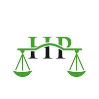 Buchstabe hp Anwaltskanzlei-Logo-Design für Anwalt, Justiz, Anwalt, Recht, Anwaltsservice, Anwaltskanzlei, Waage, Anwaltskanzlei, Anwaltsunternehmen vektor