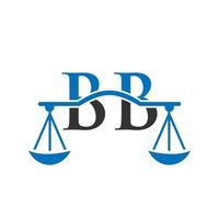 buchstabe bb anwaltskanzlei logo design für anwalt, justiz, rechtsanwalt, legal, anwaltsservice, anwaltskanzlei, skala, anwaltskanzlei, anwaltsunternehmen vektor