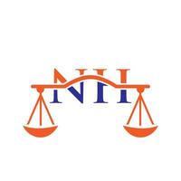 buchstabe nh anwaltskanzlei logo design für anwalt, justiz, rechtsanwalt, legal, anwaltsservice, anwaltskanzlei, skala, anwaltskanzlei, anwaltsunternehmen vektor