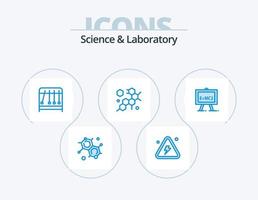 vetenskap blå ikon packa 5 ikon design. vetenskap formel. formel. fysik. kemi. molekyl vektor