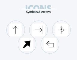 symbole und pfeile glyph icon pack 5 symboldesign. . . hoch. Skala. Pfeil vektor