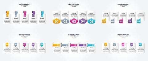 flaches Designset der Vektorillustrations-Infografiken für Werbebroschürenflieger und -zeitschrift vektor