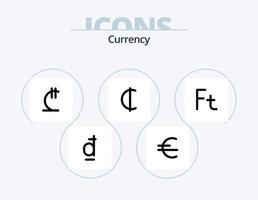 valuta linje fylld ikon packa 5 ikon design. isländska. valuta . ukraina. krona . pengar vektor
