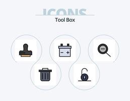 Werkzeuge Zeile gefüllt Icon Pack 5 Icon Design. . Sanduhr. vektor