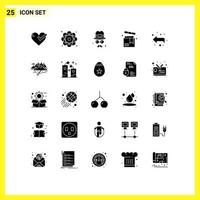25 kreative Symbole, moderne Zeichen und Symbole für bearbeitbare Vektordesign-Elemente für Einkaufsverpackungen vektor