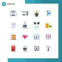 16 kreative Symbole moderne Zeichen und Symbole der Tasse bis hin zum Serverzeiger Geldwachstum editierbares Paket kreativer Vektordesign-Elemente vektor