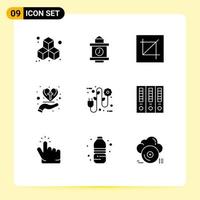 9 kreativ ikoner modern tecken och symboler av elektrisk plugg eco layout korsa firande redigerbar vektor design element
