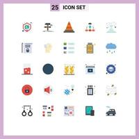 25 kreative Symbole moderne Zeichen und Symbole des Schemas Business-Tools Algorithmus-Tools editierbare Vektordesign-Elemente vektor