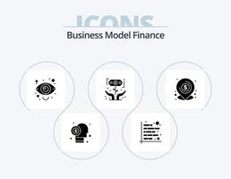 Finanz-Glyphen-Icon-Pack 5 Icon-Design. Investition. Finanzen. finanziell. Vision. Markt vektor