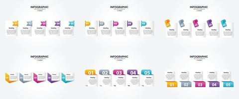 flaches Designset der Vektorillustrations-Infografiken für Werbebroschürenflieger und -zeitschrift vektor