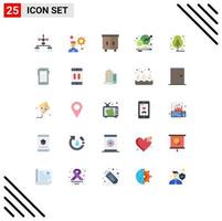 25 användare gränssnitt platt Färg packa av modern tecken och symboler av tack dag förvaltning dekor tillväxt företag redigerbar vektor design element