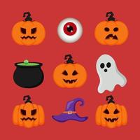 platt design halloween bakgrund vektor