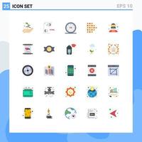 25 universelle Flachfarben für Web- und mobile Anwendungen Avatar rechter HTML-Pfeil e editierbare Vektordesign-Elemente vektor