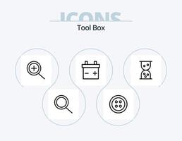 Werkzeuge Linie Icon Pack 5 Icon Design. . aus. vektor